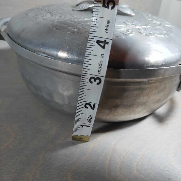 Vintage EVERLAST Forged Aluminum 2 Covered Casserole Dish vintage flower‎ - Picture 14 of 16
